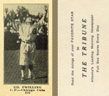 1916 Altoona Tribune Ed. Zwilling #200 Baseball Card