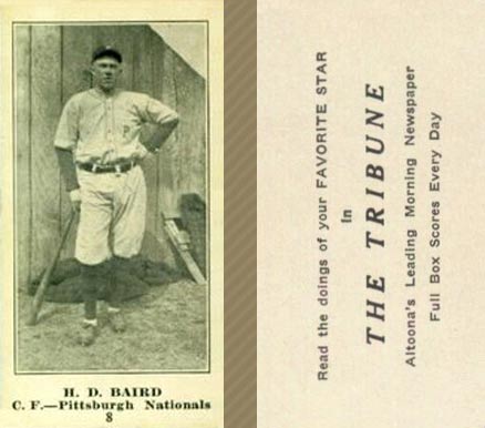 1916 Altoona Tribune H. D. Baird #8 Baseball Card