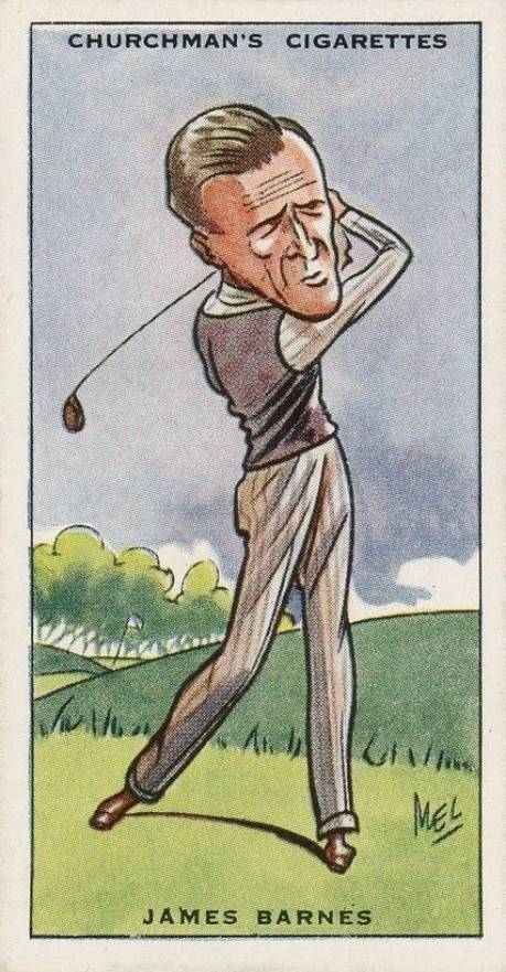 1931 WA & AC Churchman Prominent Golfer-Small James Barnes #2 Golf Card