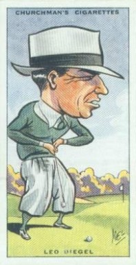 1931 WA & AC Churchman Prominent Golfer-Small Leo Diegel #10 Golf Card