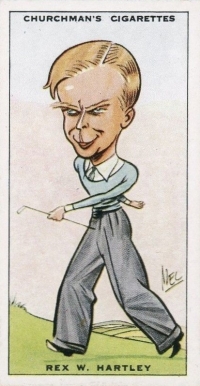 1931 WA & AC Churchman Prominent Golfer-Small Rex W. Hartley #17 Golf Card