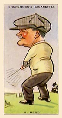 1931 WA & AC Churchman Prominent Golfer-Small Alexander Herd #19 Golf Card