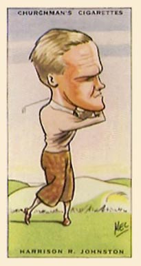 1931 WA & AC Churchman Prominent Golfer-Small Harrison R. Johnston #23 Golf Card