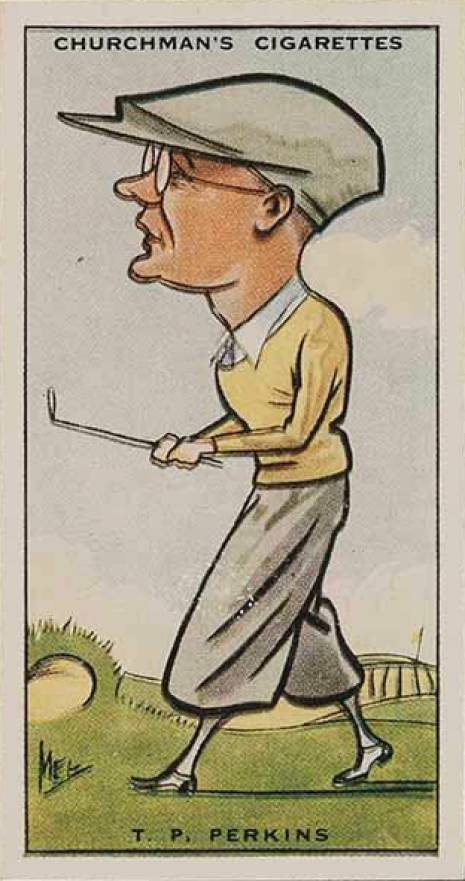 1931 WA & AC Churchman Prominent Golfer-Small T.P. Perkins #32 Golf Card