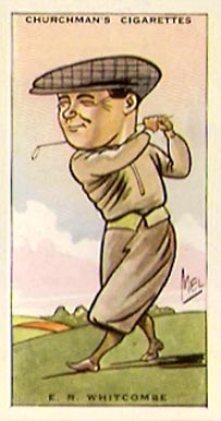 1931 WA & AC Churchman Prominent Golfer-Small E.R. Whitcombe #48 Golf Card