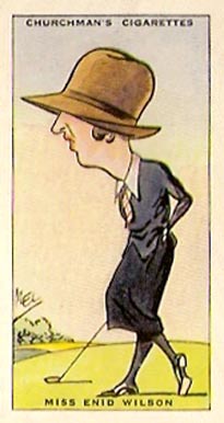 1931 WA & AC Churchman Prominent Golfer-Small Miss Enid Wilson #50 Golf Card