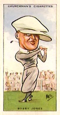 1931 WA & AC Churchman Prominent Golfer-Small Bobby Jones #25 Golf Card