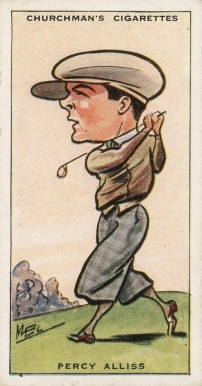 1931 WA & AC Churchman Prominent Golfer-Small Percy Alliss #1 Golf Card