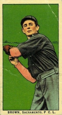 1910 Obak Brown, Sacramento P.C.L. # Baseball Card