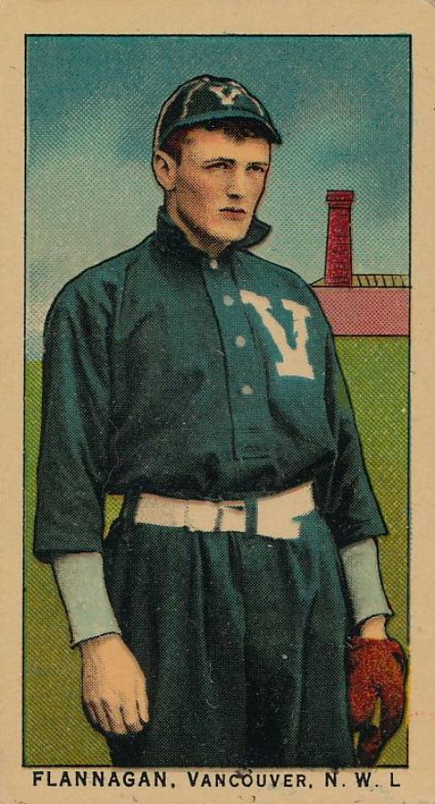 1910 Obak Flannagan. Vancouver. N.W.L. # Baseball Card