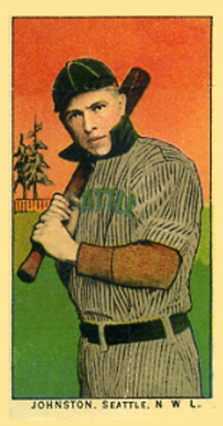 1910 Obak Johnston, Seattle N.W.L. # Baseball Card