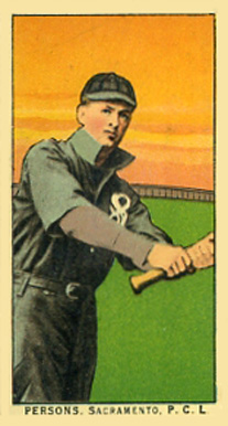 1910 Obak Persons, Sacramento P.C.L. # Baseball Card