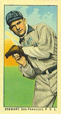 1910 Obak Stewart, San Francisco P.C.L. # Baseball Card