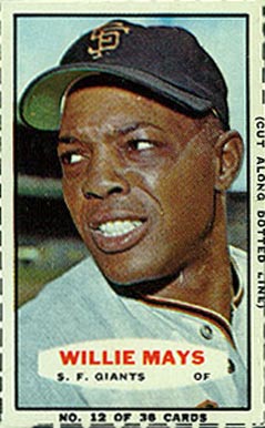 1964 Bazooka Willie Mays #12 Baseball Card