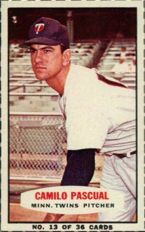 1964 Bazooka Camilo Pascual #13 Baseball Card