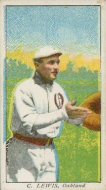 1909 Obak Old English C. Lewis, Oakland #43 Baseball Card