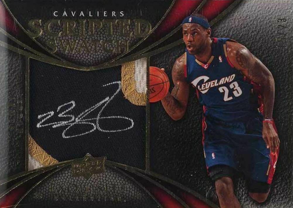 2008 Upper Deck Exquisite Collection Scripted Swatches LeBron James #LJ Basketball Card