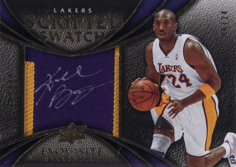 2008 Upper Deck Exquisite Collection Scripted Swatches Kobe Bryant #KB Basketball Card