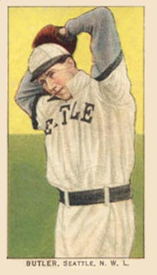 1911 Obak Red Back Butler, Seattle. N.W.L. # Baseball Card