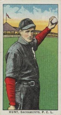 1911 Obak Red Back Hunt, Sacremento, P.C.L. # Baseball Card