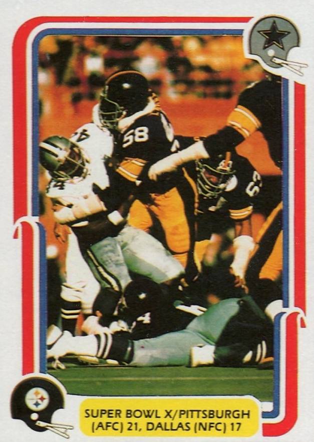 1980 Fleer Team Action Super Bowl X #66 Football Card