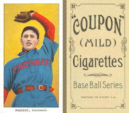 1910 Coupon Cigarettes (Type 1) Dode Paskert #52 Baseball Card