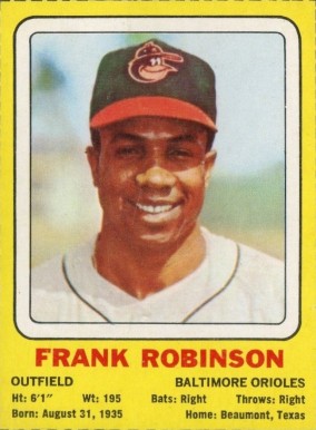 1970 Transogram Hand Cut Frank Robinson # Baseball Card