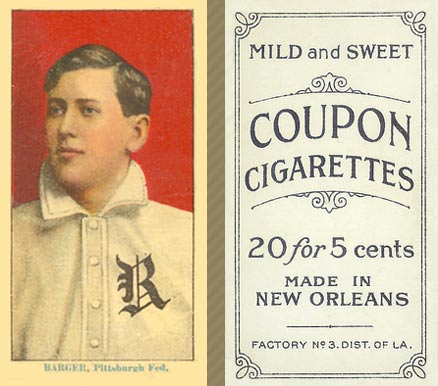 1914 Coupon Cigarettes (Type 2) Cy Barger #6 Baseball Card
