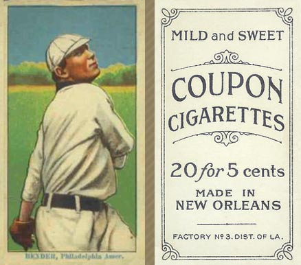 1914 Coupon Cigarettes (Type 2) Bender, Philadelphia Amer. #7 Baseball Card
