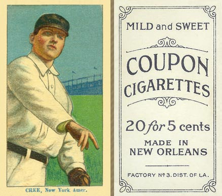 1914 Coupon Cigarettes (Type 2) Cree, New York Amer. #45 Baseball Card