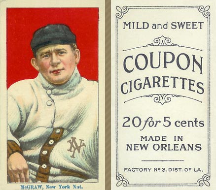 1914 Coupon Cigarettes (Type 2) McGraw, New York Nat. #114 Baseball Card
