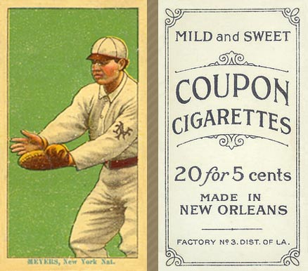 1914 Coupon Cigarettes (Type 2) Meyers, New York Nat. #120 Baseball Card