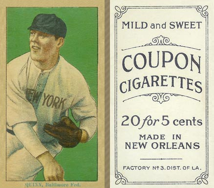1914 Coupon Cigarettes (Type 2) Jack Quinn #142 Baseball Card