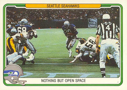 1982 Fleer Team Action Seahawks-Nothing but open space #51 Football Card