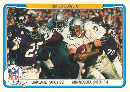 1982 Fleer Team Action Super Bowl XI #67 Football Card