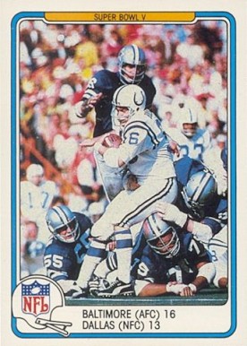 1982 Fleer Team Action Super Bowl V #61 Football Card