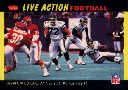 1987 Fleer Team Action 1986 AFC Wild Card #60 Football Card