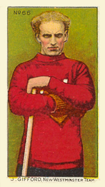1910 Imperial Tobacco J. Gifford New Westminster Team #66 Hockey Card