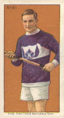 1910 Imperial Tobacco Eug.Gauthier #91 Hockey Card