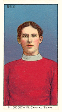 1910 Imperial Tobacco H. Goodwin Capital Team #13 Hockey Card