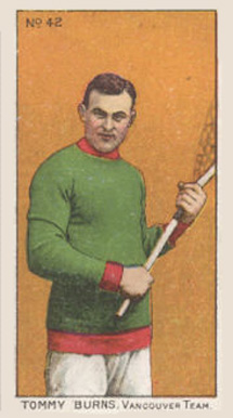 1910 Imperial Tobacco Tommy Burns, Vancouver Team #42 Hockey Card