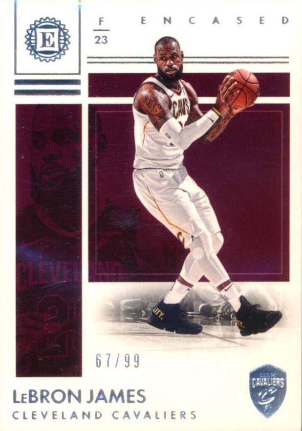 2017 Panini Encased LeBron James #65 Basketball Card