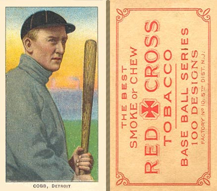 1910 Red Cross Tobacco Type 1 Ty Cobb # Baseball Card