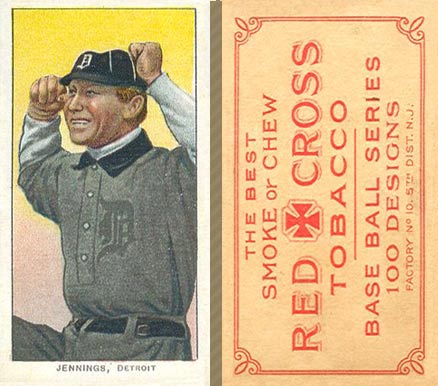 1910 Red Cross Tobacco Type 1 Hughie Jennings # Baseball Card