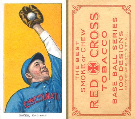1910 Red Cross Tobacco Type 1 Rebel Oakes # Baseball Card