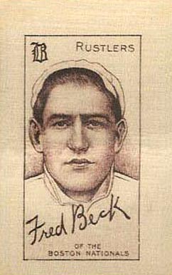 1910 White Silks Fred Beck # Baseball Card
