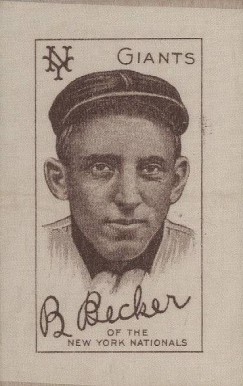 1910 White Silks Beals Becker # Baseball Card