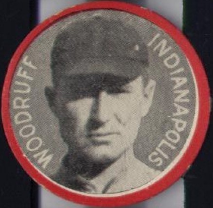 1912 Colgan's Chips Red Border Woodruff, Indianapolis # Baseball Card