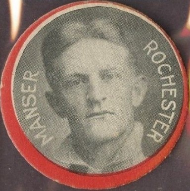 1912 Colgan's Chips Red Border Manser, Rochester # Baseball Card