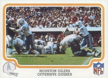 1979 Fleer Team Action Oilers offensive gusher #21 Football Card